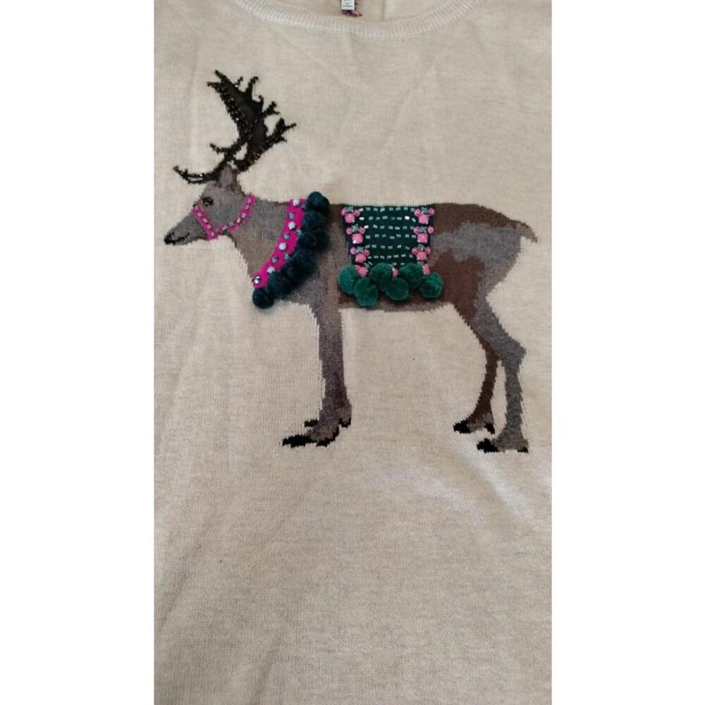 JOULES FESTIVE LUX REINDEER SWEATER, Size 8 - Picture 4 of 15